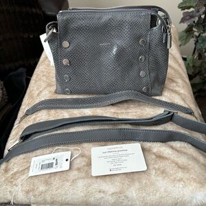 Hammitt Bryant Med Leather Shoulder Crossbody Bag, Skyline Snake/Brushed Silver